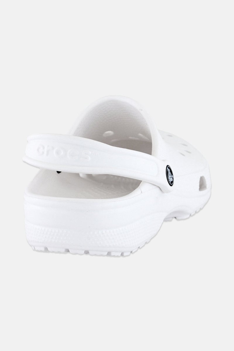 crocs Men Slingback Roomy Fit Classic Clogs, White - Image 3